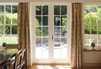 French door and Slimline sash windows alongisde each other in perfect harmony (internal view)