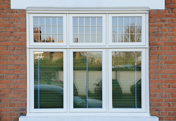 Flush Casement windows with Leaded Lights in top panes only