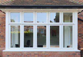 Recessed look clear casement bay