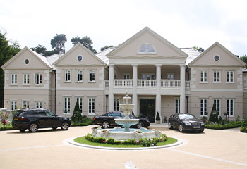 New timber flush casement windows and doors for this new build luxury mansion in Henley, Berkshire