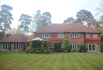 replacement & new Recessed timber casement windows for this extended 1930’s country house in Peaslake, Surrey