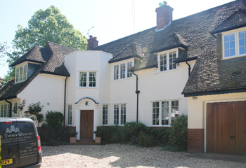 faithful replacement Flush timber casement windows and doors for this traditional country house in Winchester, Hampshire