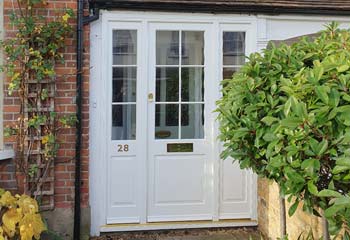 Narrow Edwardian Entrance Door with sidelights