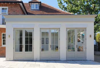 Double French Doors with period panels in Grey
