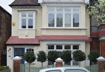 Recessed Edwardian design casement timber windows for this beautiful townhouse in Barnes, London