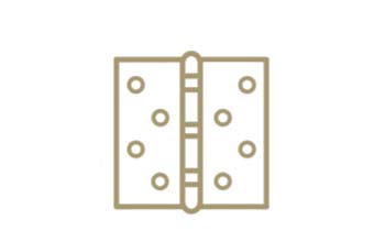 Friction hinges installed as standard.